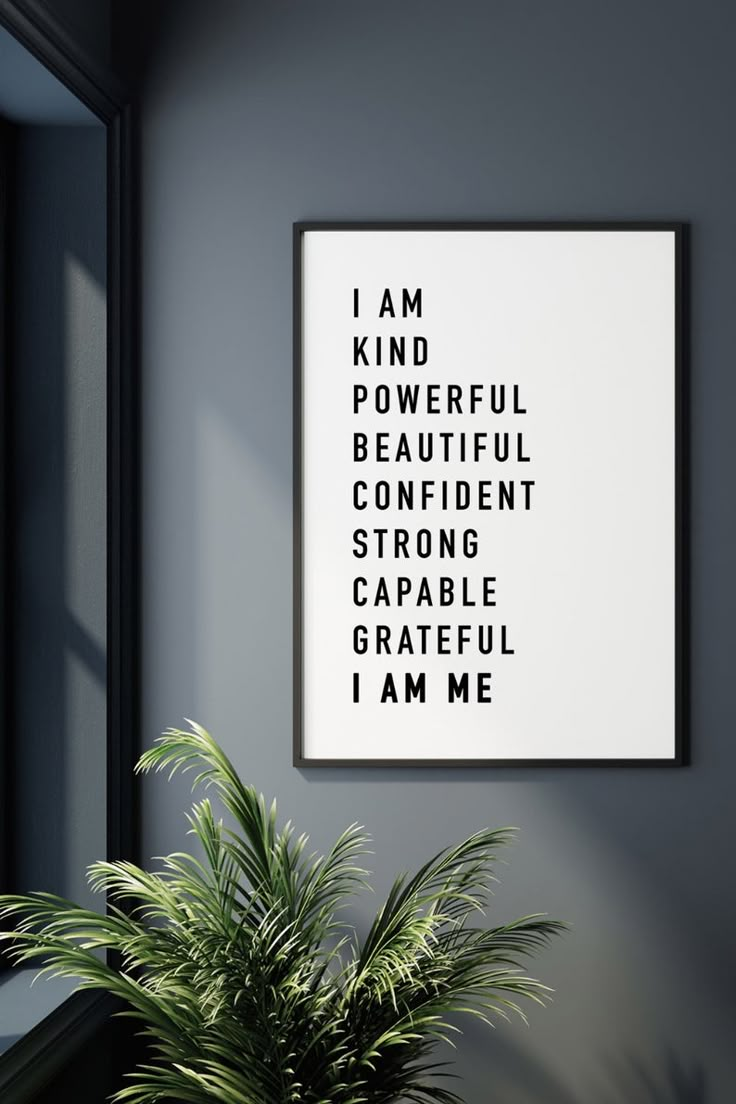 "I AM ME" – Self-Affirmation Wall Frame