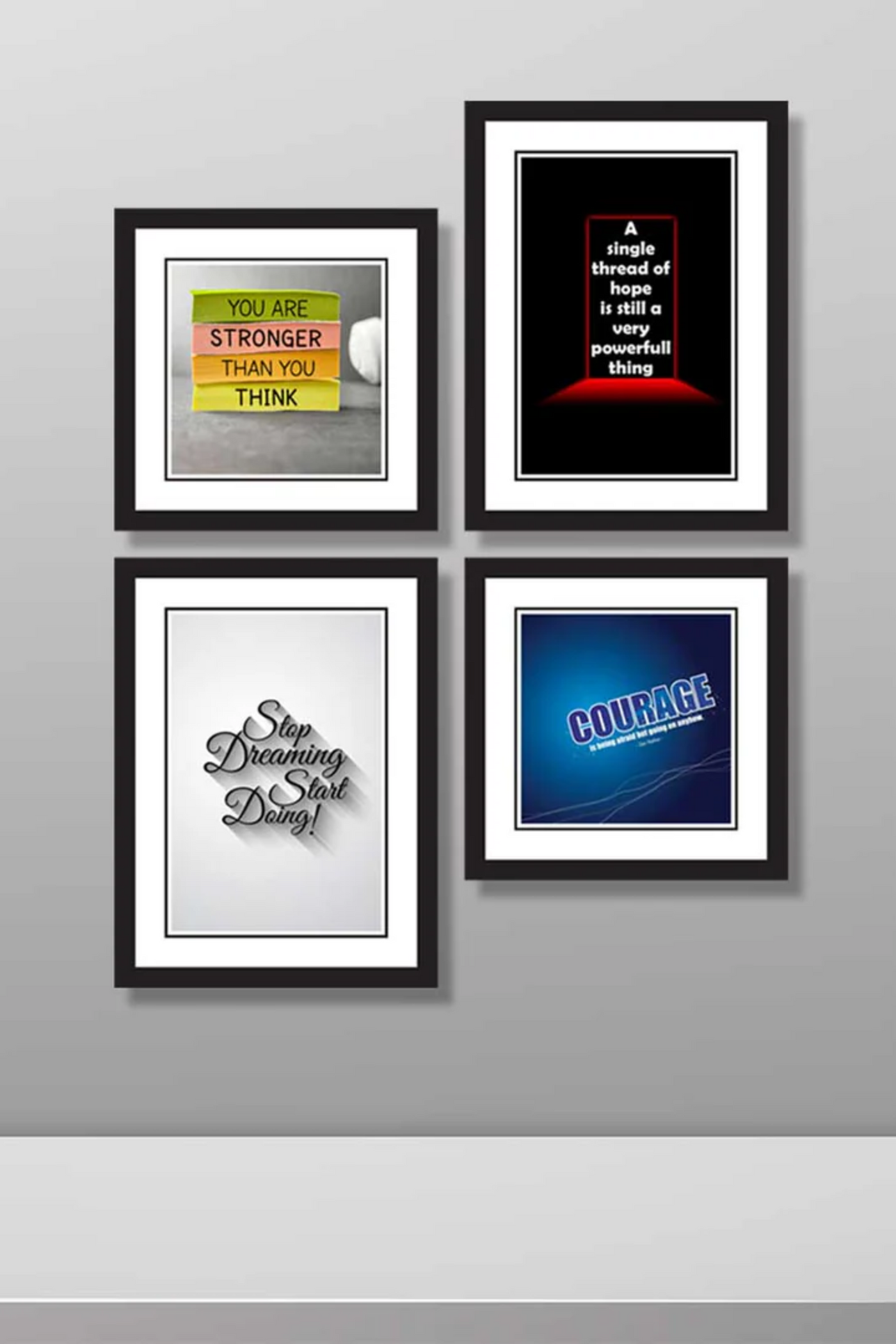 Inspirational Wall Art Frame Set (4 Pieces)