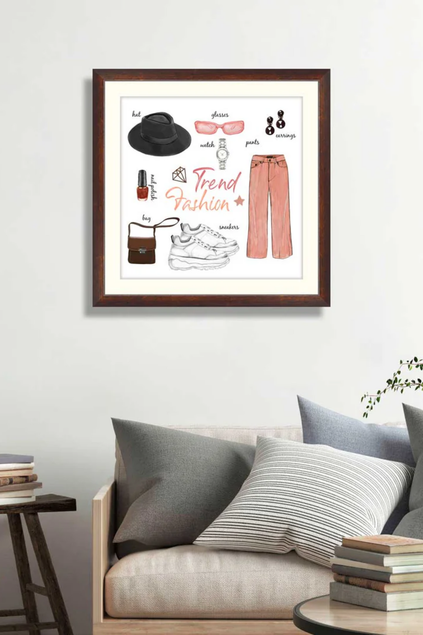 Trendy Fashion Wall Art – Framed Print