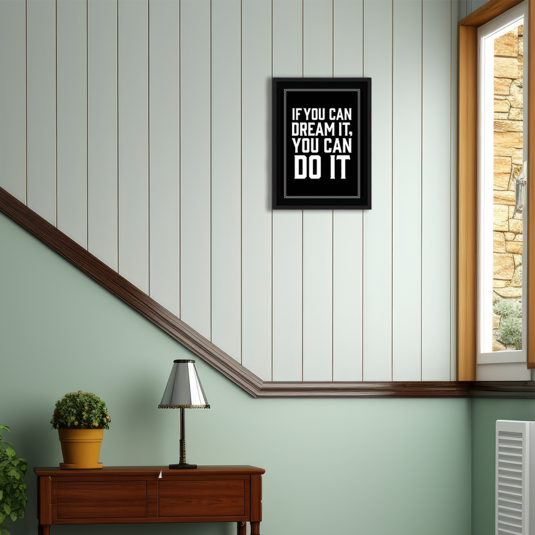 "Dream It, Do It – Motivational Framed Art"