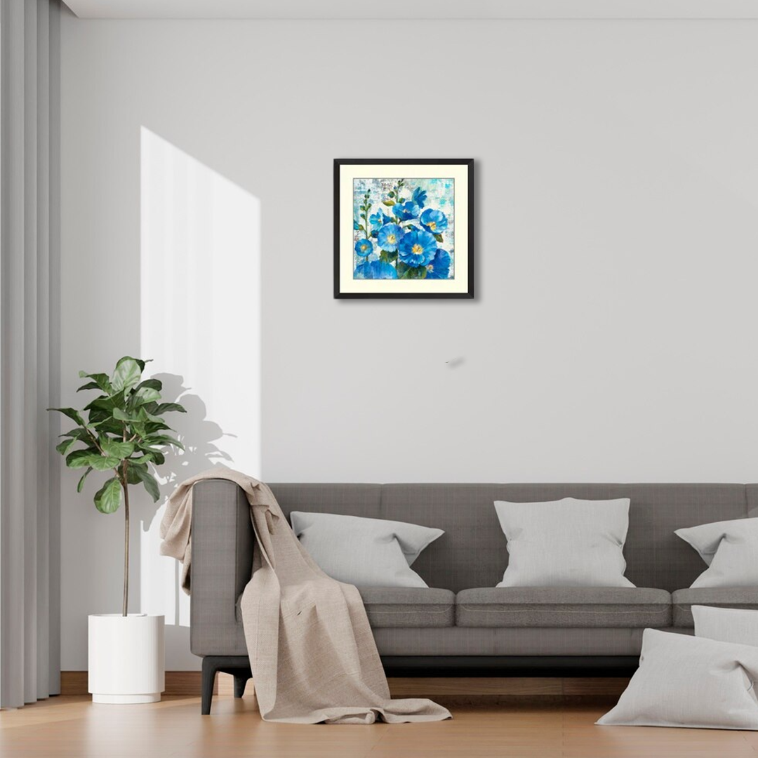 Blue Serenity "Framed Floral Art"