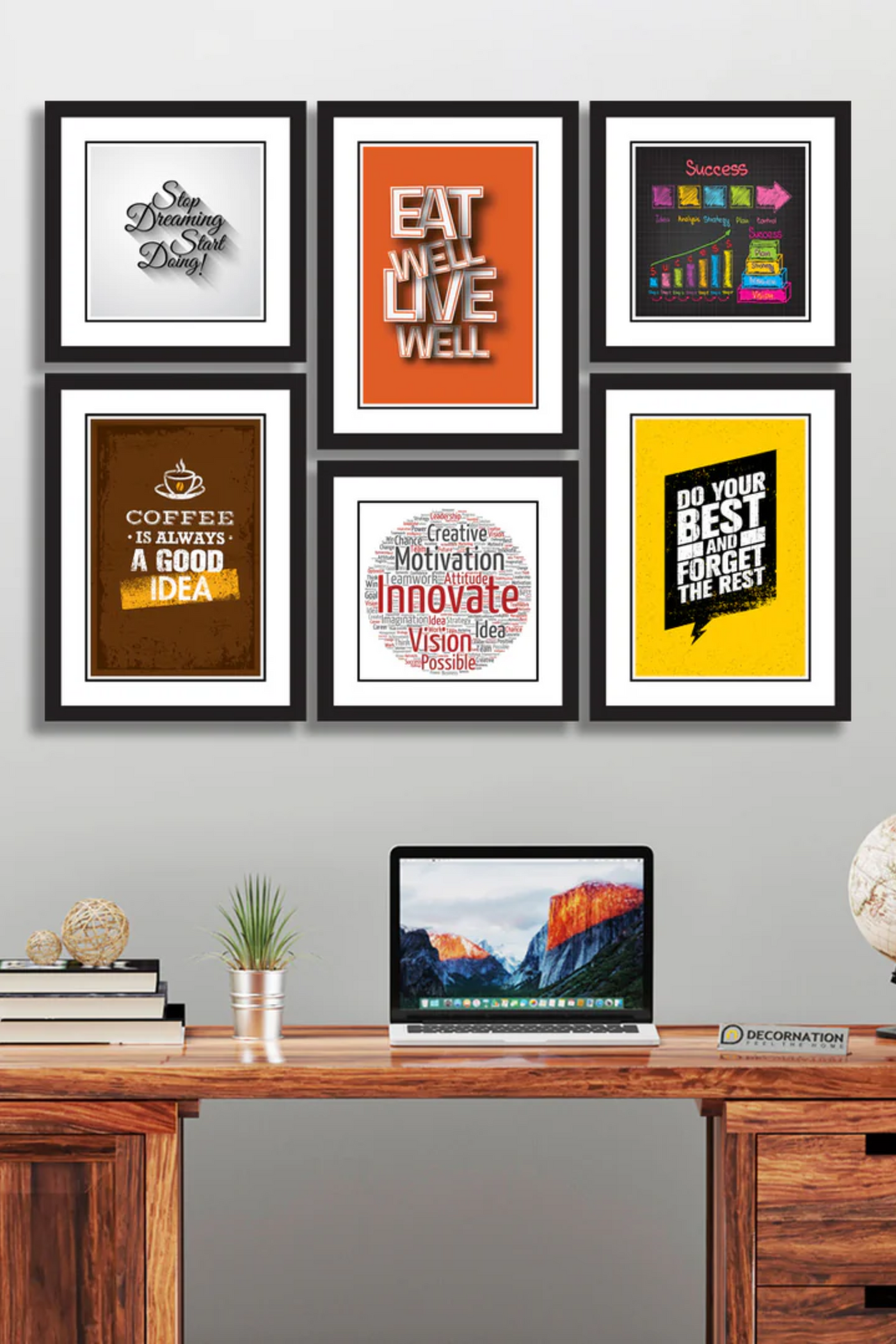 Motivational Office Frame Set (6 Pieces)